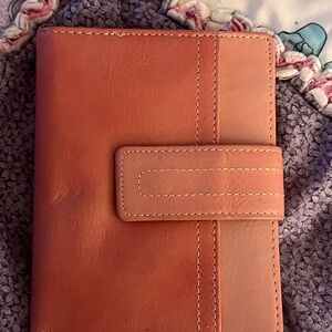 Pink Leather passport wallet